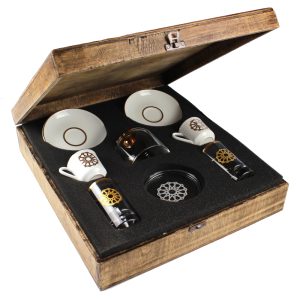 Elsanat Selçuklu Yıldızı İkram Seti Ahşap Kutulu