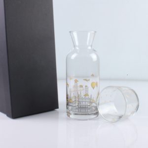 Elsanat Karikatür İstanbul Serisi Başucu Sürahi Seti