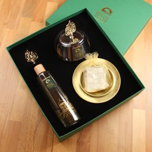 Elsanat Şeker ve Kolonya İkram Seti (Füme Cam)