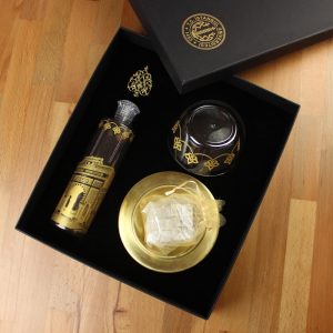 Elsanat Lokum ve Kolonya İkram Seti (Füme Cam)