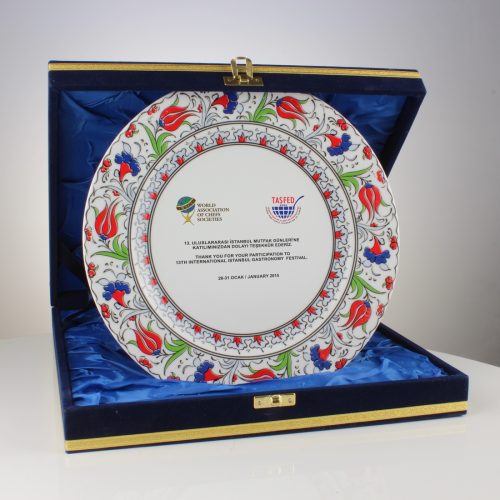 Elsanat Özel Baskılı Plaket Tabak Porselen