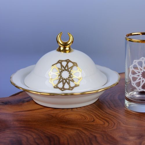 Elsanat Selçuklu Yıldızı Porselen Lokumluk