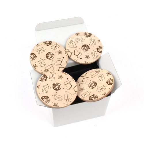 Elsanat Star Ahşap Bardak Altlığı