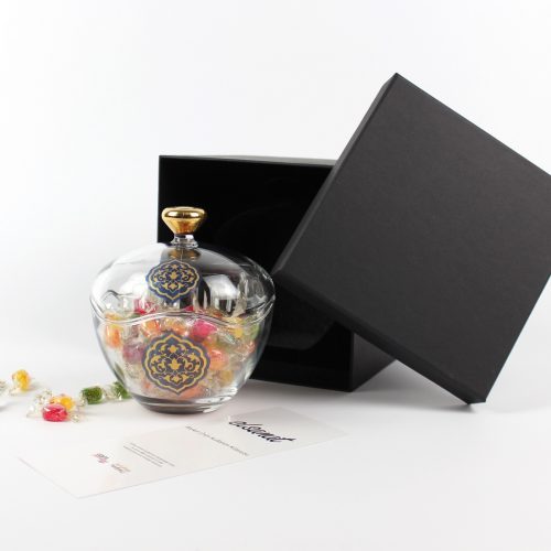 Elsanat Rumi-X Kapaklı Cam Şekerlik Lokumluk