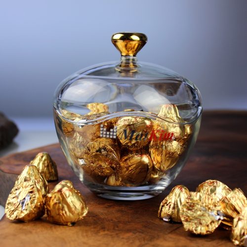 Elsanat Kapaklı Cam Şekerlik Lokumluk