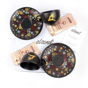 Elsanat Snowflake İkili Kahve Fincan Seti 80cc