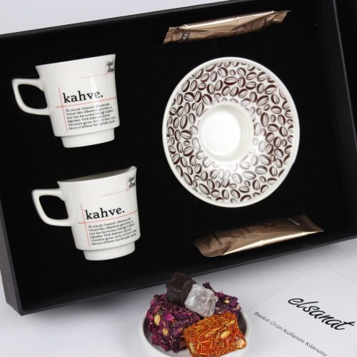 Elsanat Kahve Çekirdeği Fincan Seti