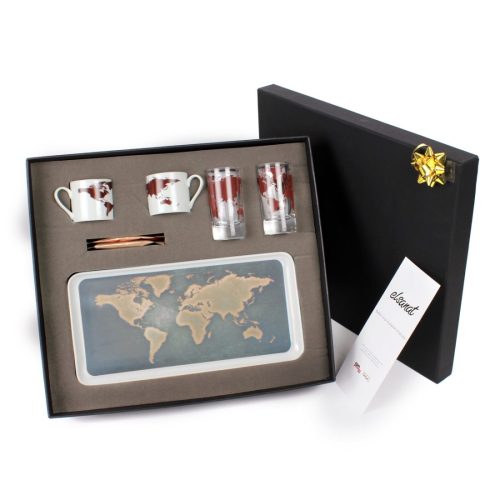 Elsanat Dünya Haritası CMYK Fincan Seti