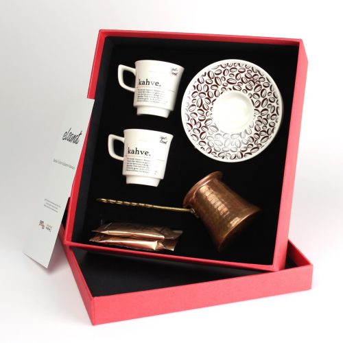 Elsanat Kahve Çekirdeği Cezveli Kahve İkram Seti