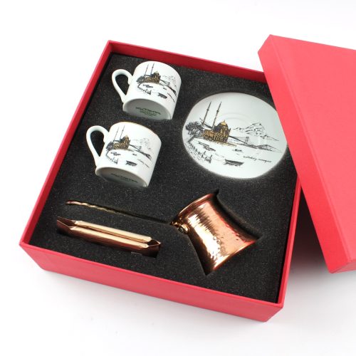 Elsanat Ortaköy Cezveli Kahve İkram Seti