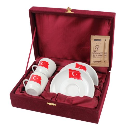 Elsanat Bayrak İkili Fincan Seti