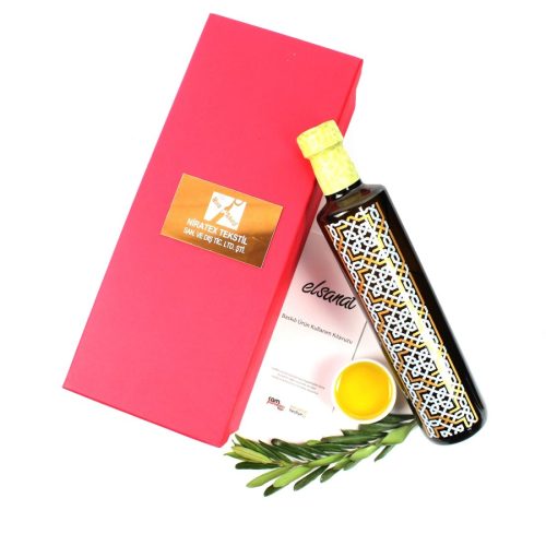 Elsanat Hasır Cam Şişede 500ml Sızma Zeytinyağı