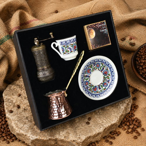 Elsanat Türk Kahvesi Değirmenli Single Set