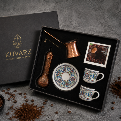 Elsanat Çekirdek Türk Kahvesi Seti Mavi